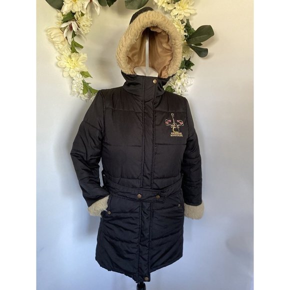 Disney Hannah Montana Girls Full Zip Jacket 10/12 Black Embroidered Hood Vintage - Picture 10 of 16